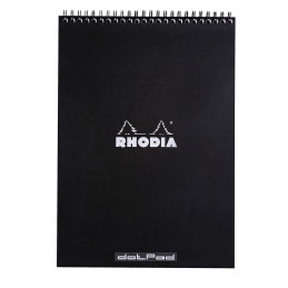 Rhodia Classic Wireband Notepad - Extra Large - Black - Dotted